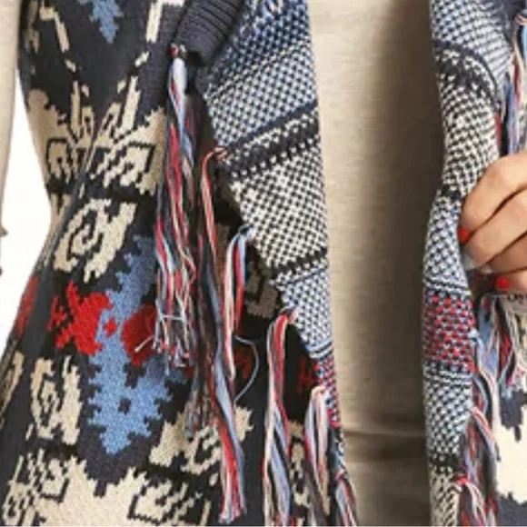 NWT Powder River Outfitters by Pandhandle Slim  Aztec Fringe Vest Size M - Picture 3 of 11